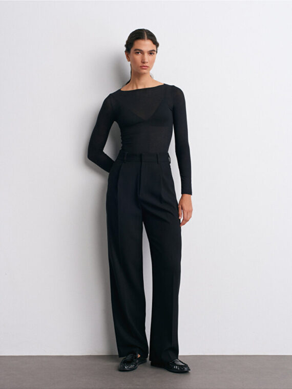 خرید بلوز زنانه دیلوین مدل title مشکی از مدیتو -5